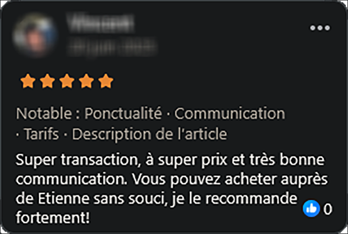 Avis client 1 (flouté si nécessaire)